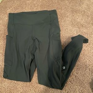 greenish color lulu leggings